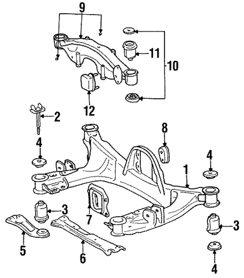 Rear Suspension Mounting for 1991 Toyota Celica #0