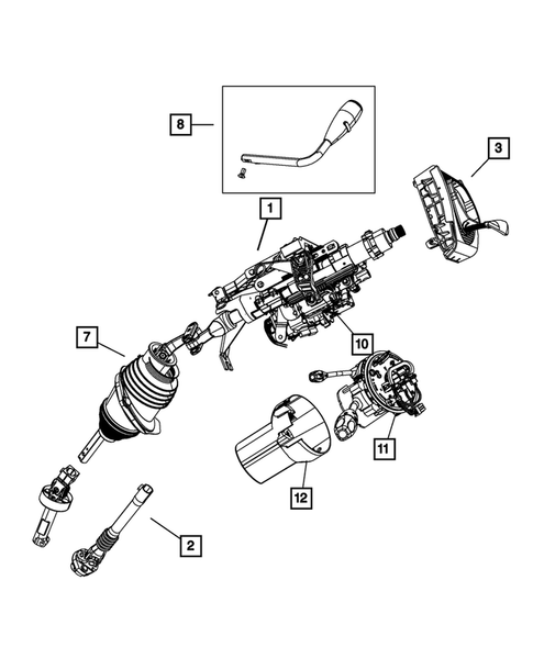 Steering Column and Intermediate Shaft for 2010 Dodge Charger #1