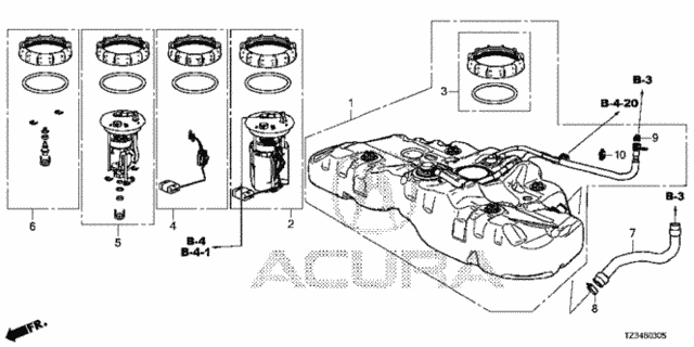 Fuel Tank (2WD) (KA/KC) for 2019 Acura TLX #0