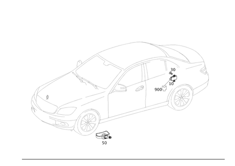 Tire Pressure Monitoring System for 2008 Mercedes-Benz C350 #0