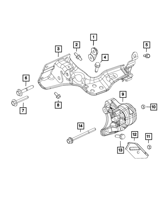 « 68403918AB –  : Support Du Moteur Silentbloc pour Mopar Image »