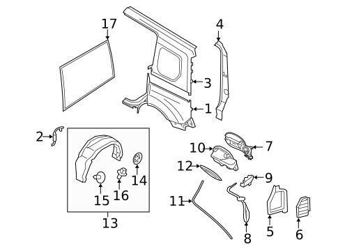 Fuel Door for 2019 Ford Transit Connect #1