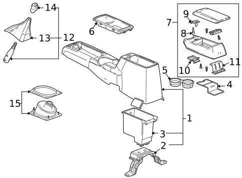 Center Console for 2007 Isuzu i-370 #0