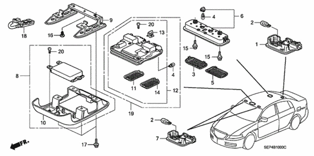 Interior Light for 2004 Acura TL #0