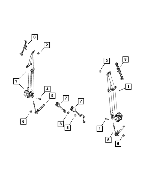 Seat Belts for 2015 Chrysler 200 #0