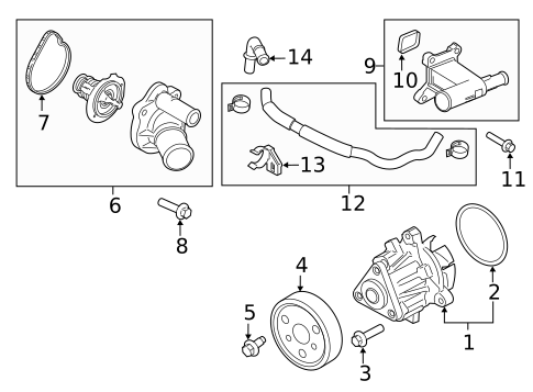 Water Pump for 2023 Ford Transit Connect #0