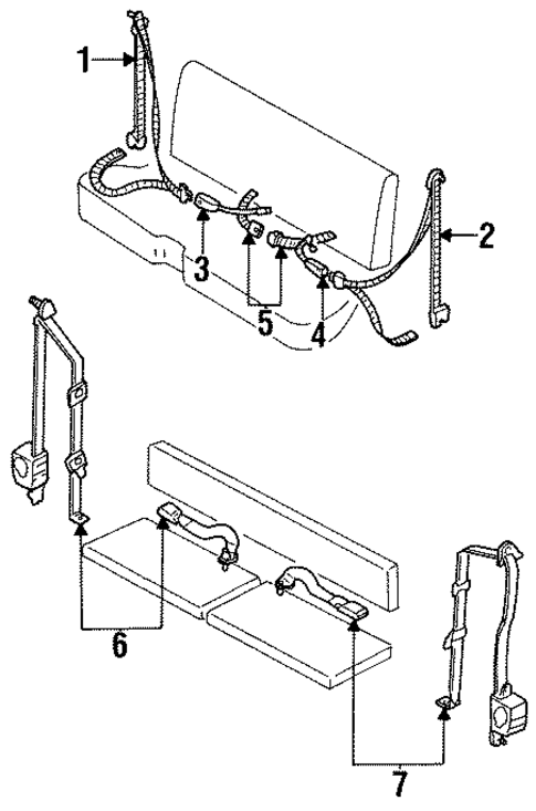 Front Seat Belts for 1989 Mazda B2200 #0