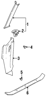 G14868151 - Body: Windshield Pillar Trim Fastener for Kia: Sportage Image