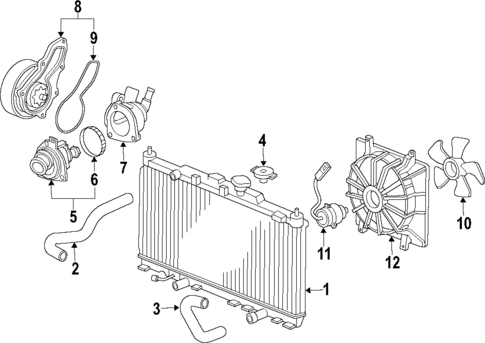 Cooling System for 2010 Honda Accord #0