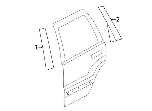 Exterior Trim - Rear Door for 2023 Dodge Durango #0