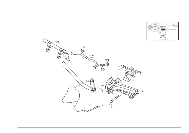 1296203186 - Front Panel: Carrier for Mercedes-Benz: 300SL, 500SL, 600SL, SL320 Image image