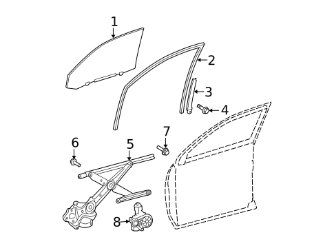 Front Door for 2010 Toyota Highlander #0