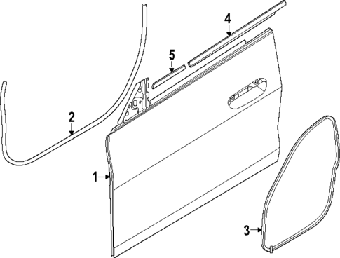 Exterior Trim - Front Door for 2024 BMW i4 #0