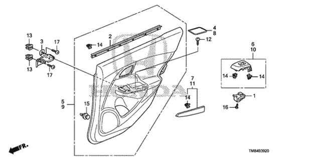Rear Door Lining for 2010 Honda Insight #0