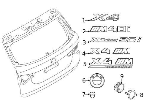 Exterior Trim - Lift Gate for 2024 BMW X4 #0