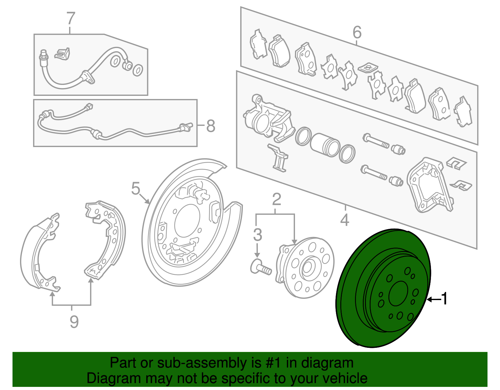 42510TX4A02 20132018 Acura RDX Disk, Rear Brake Drum (Inner