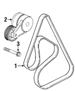 12569503 - Cooling System: Serpentine Belt for Oldsmobile: Intrigue Image