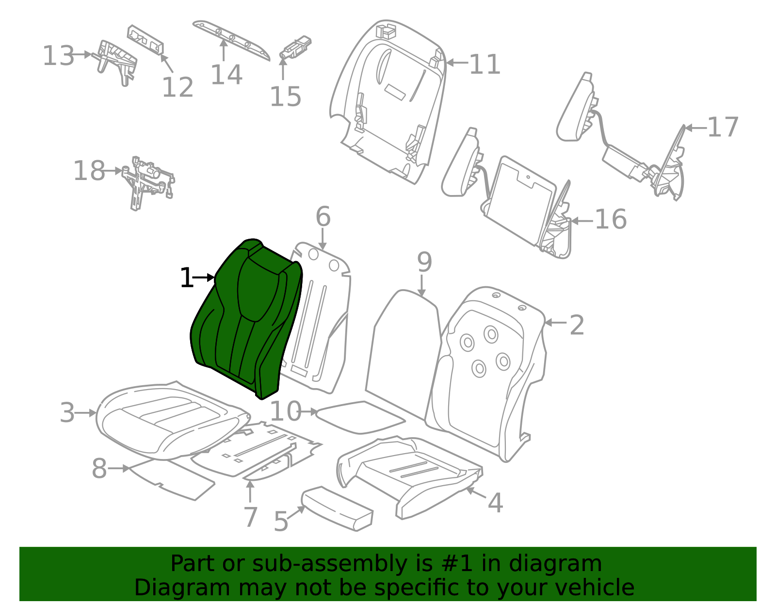 Seat Back Cover - BMW (52-10-5-A3C-658)