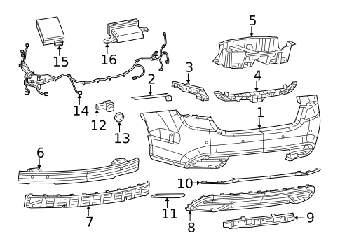 Bumper & Components - Rear for 2015 Chrysler 200 #1