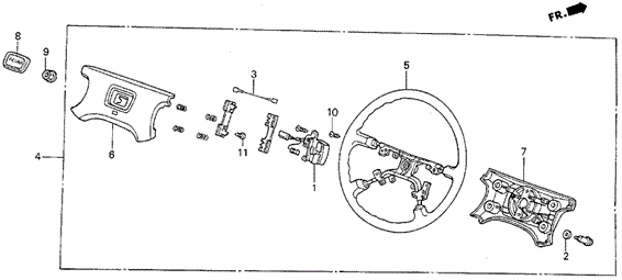 Steering Wheel (86-87) for 1987 Acura Legend #0