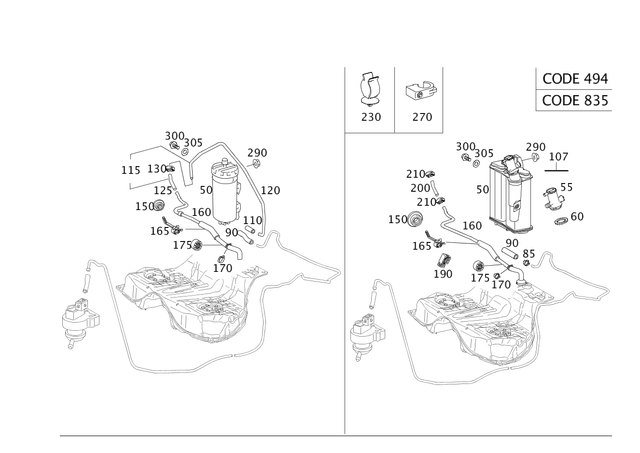 3832 - : Hose for Mercedes-Benz Image