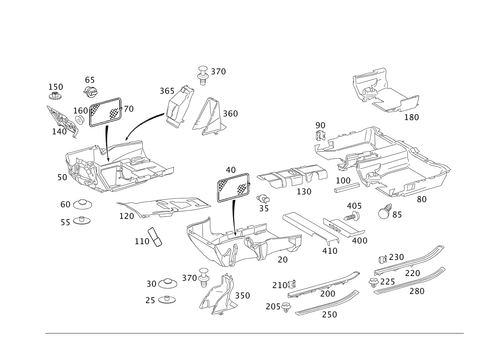 Front Panel Pillar Panelling, Lining on Floor and Footrest for 2008 Mercedes-Benz S63 AMG #0