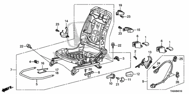 Front Seat Components (L.) (Manual Height) for 2012 Honda Accord #0