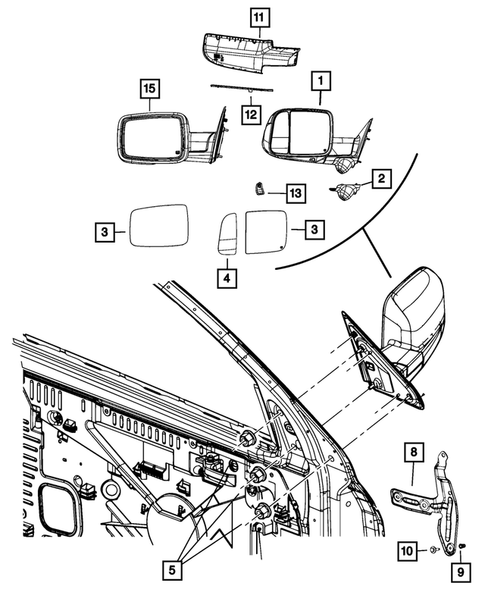 Exterior Mirror for 2021 Ram 2500 #0
