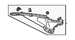 976867245ABLK - Body: Package Tray Trim Bracket for Porsche Image
