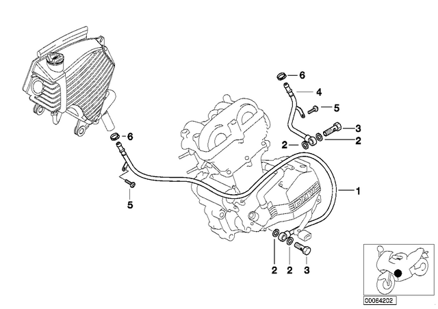 11432343549 - : Oil Pipe Outlet for BMW-Motorrad Image