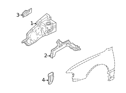 Structural Components & Rails for 2000 Hyundai Accent #0