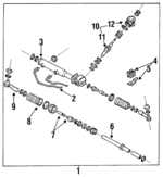 34110AA050 - Steering: Gear Assembly for Subaru Image