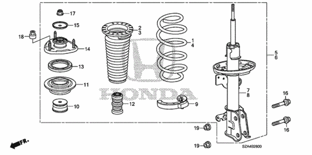Front Shock Absorber for 2012 Honda Pilot #0