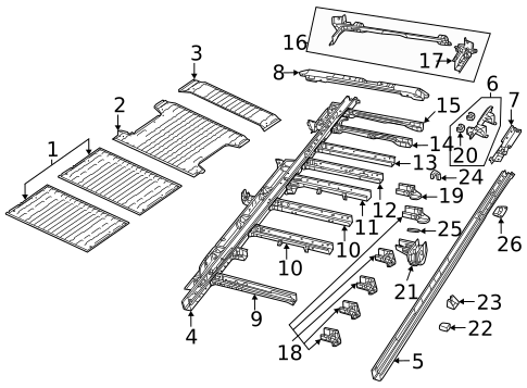 Rear Floor & Rails for 2020 Ram ProMaster 2500 #0