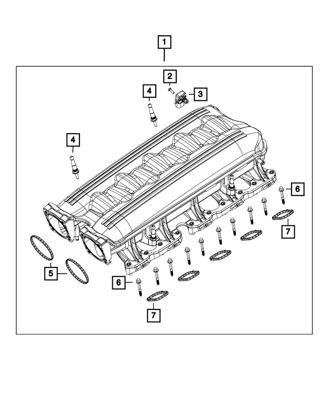 5038090AA - 8.4L Gas; Engine: Throttle Body To Intake Seal for Mopar Image