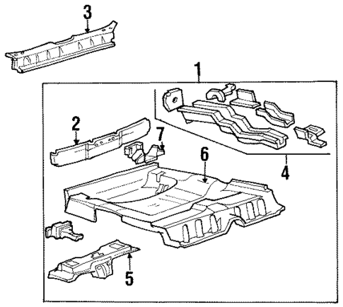 Rear Floor & Rails for 1987 Ford Taurus #0