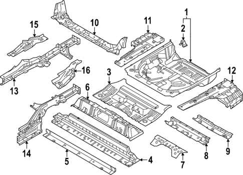Rear Floor & Rails for 2023 Nissan ARIYA #0