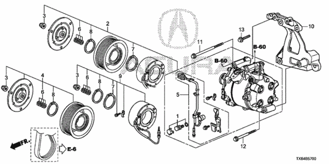 A/C Air Conditioner (Compressor) (2.0L) for 2015 Acura ILX #0