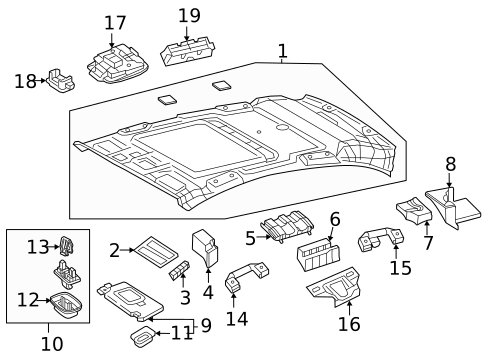 Interior Trim - Roof for 2021 Mercedes-Benz GLC43 AMG #0