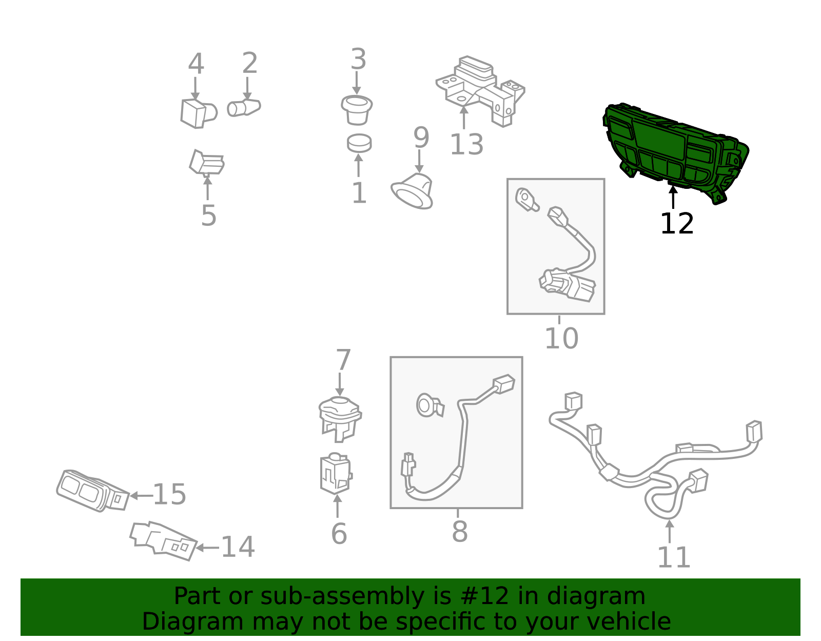 79650-TZ5-A41ZE - 2014-2020 Acura MDX - Control Assembly, Rear Auto Air ...