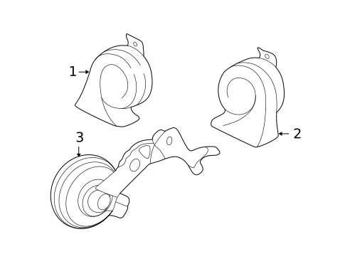 Horn for 2003 Lexus SC430 #0