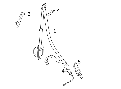 Front Seat Belts for 2002 Mitsubishi Montero Sport #0