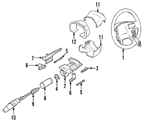 Steering Column for 2009 Cadillac DTS #0