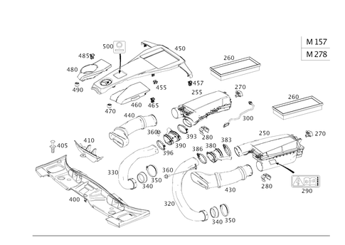 Air Intake, Gasoline Vehicles for 2017 Mercedes-Benz CLS63 AMG S #0