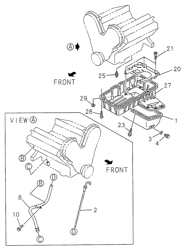 Oil Pan - Oil Dipstick for 1998 Acura SLX #0