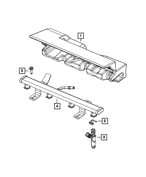 Fuel Rail and Injectors for 2015 Chrysler 200 #0
