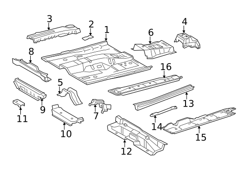 Floor & Rails for 2018 Lexus ES350 #0
