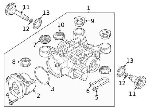 Axle & Differential for 2021 Audi TTS Quattro #0
