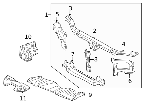 Radiator Support for 2000 Nissan Quest #0