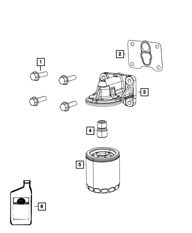 5047084AB - 2.4L Gas; Engine: Oil Filter Adapter Gasket for Mopar Image